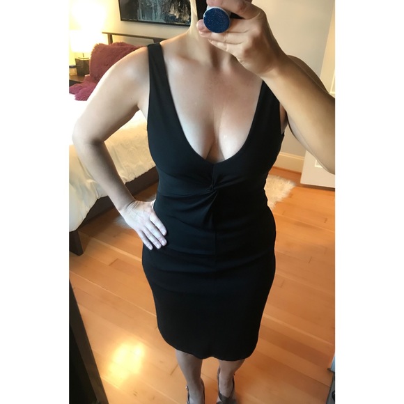 White House Black Market Black Cocktail Little Black Dress LBD Dress - Picture 2 of 7